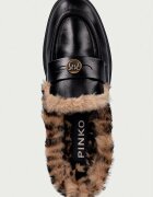 Pinko чехли дамски от кожа Nora 09 черни SD0683P186Z99
