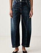 Pinko дънки relaxed fit дамски тъмносини 105681 A3HE