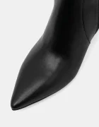 Pinko Кожени ботуши Viola 03 в черно с дебел ток SD0419P087Z99