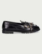 Pinko мокасини дамски от кожа Nora 08 черни SD0681P185Z99
