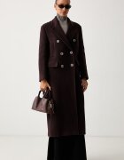 Pinko палто дамско с вълна бордо 107487 A3FG