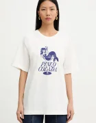 Pinko Памучна тениска дамска в бежово 105526 A33N