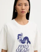 Pinko Памучна тениска дамска в бежово 105526 A33N