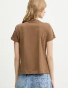 Pinko Памучна тениска дамска в кафяво 100535 A33F
