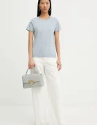 Pinko Памучна тениска дамска в синьо 100355 A339