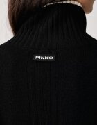 Pinko пуловер с ниско поло дамски от вълна черен 105446 A3G1