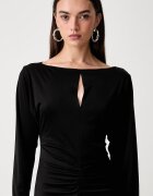 Pinko разкроена рокля от ацетат черна 107581 A3G2