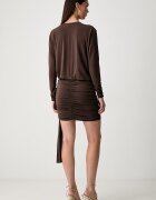 Pinko рокля с вискоза кафява 107526 A2GS