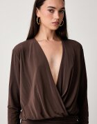 Pinko рокля с вискоза кафява 107526 A2GS