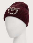Pinko шапка дамска от вълнена материя бордо 107427 A3EU