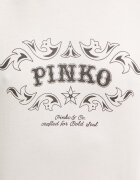 Pinko тениска дамска от памук бежова 106902 A3C2