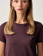 Pinko тениска дамска от памук бордо 100355 A3HM