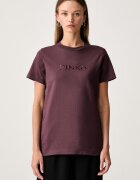 Pinko тениска дамска от памук бордо 101752 A3HN