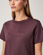 Pinko тениска дамска от памук бордо 101752 A3HN