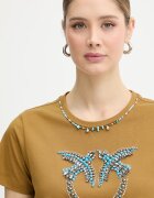 Pinko Тениска дамска памучна зелена 107094 A3C7