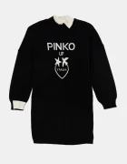 Pinko Up Детска рокля в черно къса със стандартна кройка F4PIJGDR088