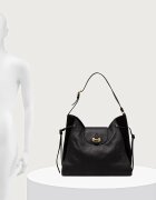 Pollini шопинг чанта дамска от кожа черна PC4402PP1P QC1