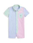 Polo Ralph Lauren Бебешки памучен къс гащеризон