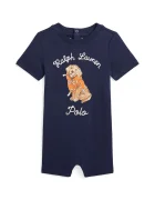Polo Ralph Lauren Бебешки памучен къс гащеризон