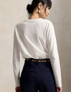 Polo Ralph Lauren блуза с дълги ръкави дамска от памук бяла 211B14604