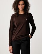 Polo Ralph Lauren блуза с дълги ръкави дамска от памук кафява 211B14604
