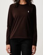 Polo Ralph Lauren блуза с дълги ръкави дамска от памук кафява 211B14604