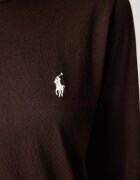 Polo Ralph Lauren блуза с дълги ръкави дамска от памук кафява 211B14604