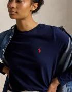 Polo Ralph Lauren блуза с дълги ръкави дамска от памук тъмносиня 211B14604