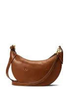 Polo Ralph Lauren Чанта crossbody дамска от кожа кафява 428977210
