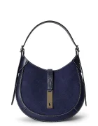 Polo Ralph Lauren чанта дамска от велур тъмносиня 428P11042