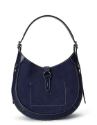 Polo Ralph Lauren чанта дамска от велур тъмносиня 428P11042