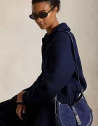 Polo Ralph Lauren чанта дамска от велур тъмносиня 428P11042