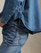 Polo Ralph Lauren Дънкова риза дамска в синьо със свободна кройка с класическа яка 211969457