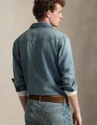 Polo Ralph Lauren Дънкова риза мъжка със стандартна кройка с класическа яка 710703936001
