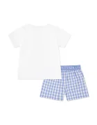 Polo Ralph Lauren Детска памучна пижама в бяло с десен 4P0271