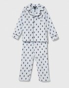 Polo Ralph Lauren Детска памучна пижама в синьо с десен