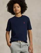 Polo Ralph Lauren Детска памучна тениска в тъмносиньо с изчистен дизайн
