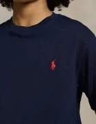 Polo Ralph Lauren Детска памучна тениска в тъмносиньо с изчистен дизайн