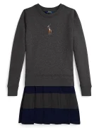 Polo Ralph Lauren Детска рокля в сиво къса разкроена 313978991001