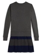 Polo Ralph Lauren Детска рокля в сиво къса разкроена 313978991001