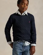 Polo Ralph Lauren Детски памучен пуловер в черно 323702674060