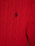 Polo Ralph Lauren Детски памучен пуловер в червено от лека материя