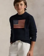 Polo Ralph Lauren Детски памучен пуловер в тъмносиньо 323668285001