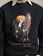 Polo Ralph Lauren Детски памучен суичър в черно с принт 323A10261002