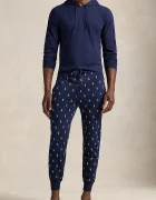 Polo Ralph Lauren Долнище на пижама мъжко в тъмносиньо с десен 714844764001