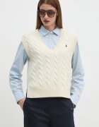 Polo Ralph Lauren елек дамски от вълна бежов 211949994