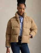 Polo Ralph Lauren капитонирано яке дамско с вълна кафяво 211A10457