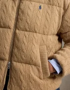 Polo Ralph Lauren капитонирано яке дамско с вълна кафяво 211A10457