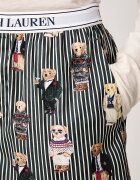 Polo Ralph Lauren късо долнище на пижама дамско от памук зелено 4P0119