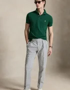 Polo Ralph Lauren мъжка тениска с яка от памук зелена 710536856